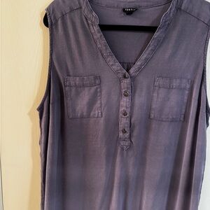Torrid Women's Lavender Button-Front Tank Top